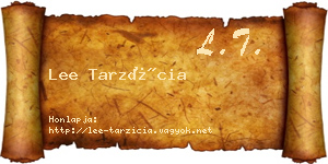 Lee Tarzícia névjegykártya